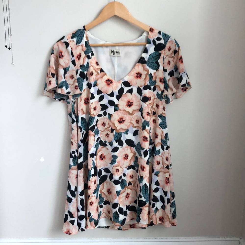 Floral Dress - Kylie Mini in Steel Magnolia